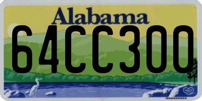 AL license plate 64CC300
