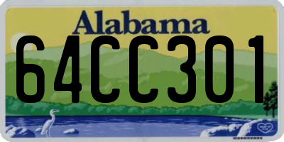 AL license plate 64CC301