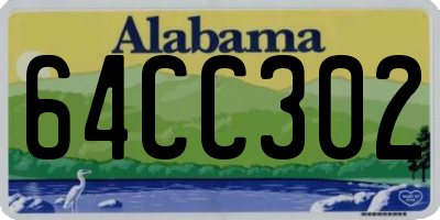 AL license plate 64CC302