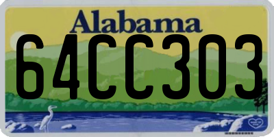 AL license plate 64CC303