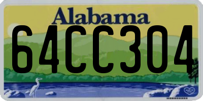 AL license plate 64CC304