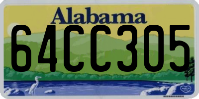 AL license plate 64CC305