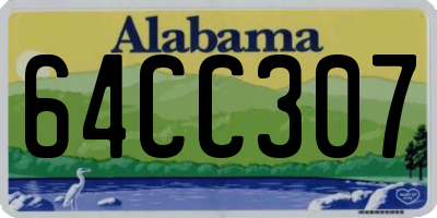 AL license plate 64CC307