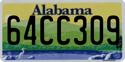 AL license plate 64CC309