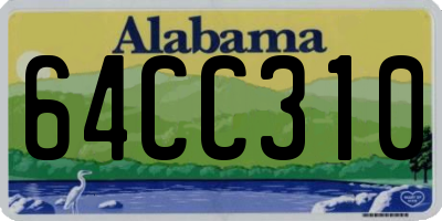 AL license plate 64CC310