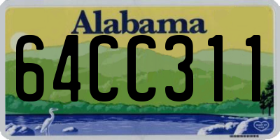 AL license plate 64CC311