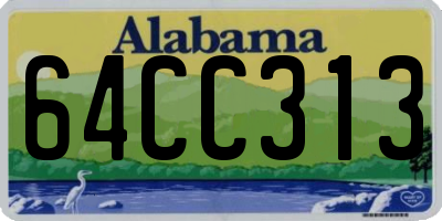 AL license plate 64CC313