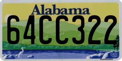 AL license plate 64CC322