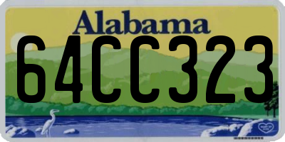 AL license plate 64CC323