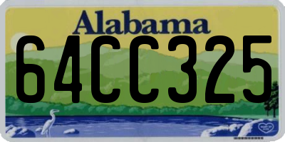 AL license plate 64CC325