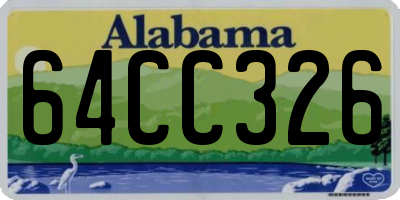 AL license plate 64CC326