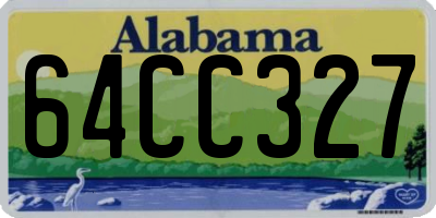 AL license plate 64CC327