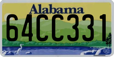 AL license plate 64CC331