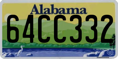 AL license plate 64CC332