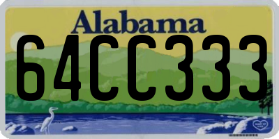 AL license plate 64CC333