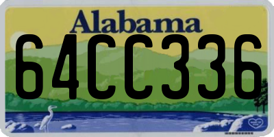 AL license plate 64CC336