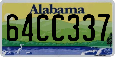 AL license plate 64CC337