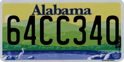 AL license plate 64CC340