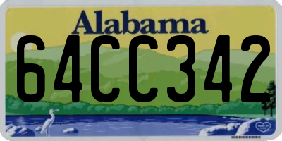 AL license plate 64CC342