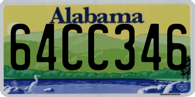 AL license plate 64CC346