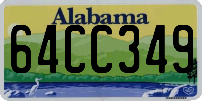 AL license plate 64CC349