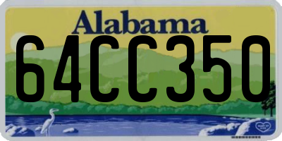 AL license plate 64CC350