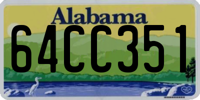 AL license plate 64CC351