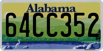 AL license plate 64CC352