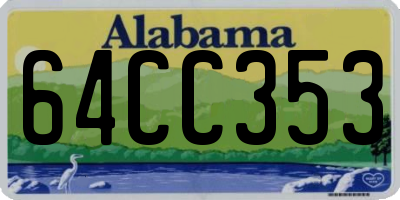 AL license plate 64CC353