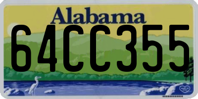 AL license plate 64CC355