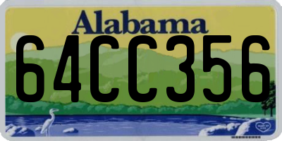 AL license plate 64CC356