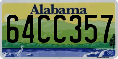 AL license plate 64CC357