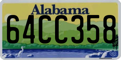 AL license plate 64CC358