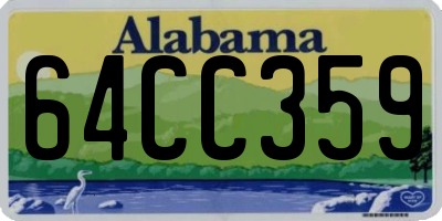 AL license plate 64CC359
