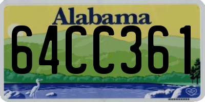 AL license plate 64CC361
