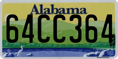 AL license plate 64CC364
