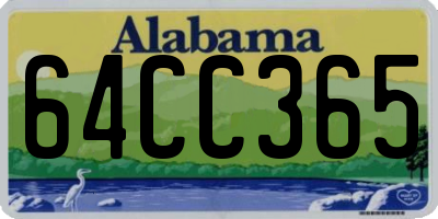 AL license plate 64CC365