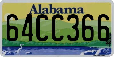 AL license plate 64CC366