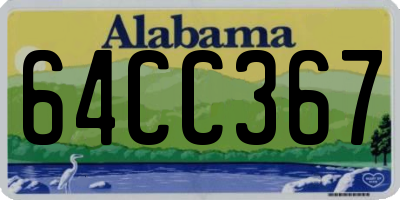AL license plate 64CC367