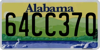 AL license plate 64CC370
