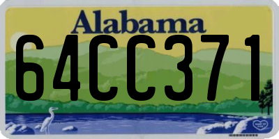 AL license plate 64CC371