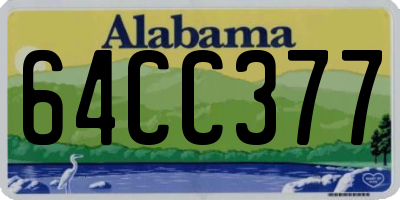 AL license plate 64CC377