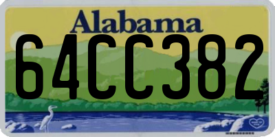 AL license plate 64CC382