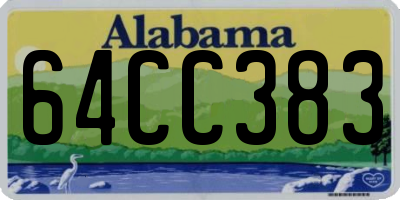 AL license plate 64CC383