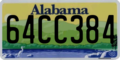 AL license plate 64CC384