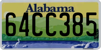 AL license plate 64CC385