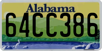 AL license plate 64CC386