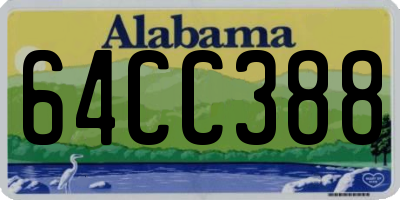 AL license plate 64CC388