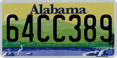 AL license plate 64CC389