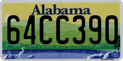 AL license plate 64CC390
